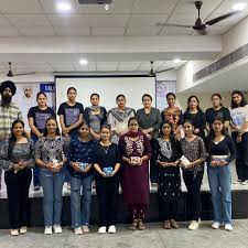 Students at college event